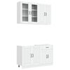 vidaXL Unit&agrave; Cucina LUCCA 4 pz Bianco Legno ingegnerizzato