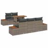 vidaXL Set Divano da Giardino 6 pcs Grigio Poly Rattan