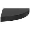 323891 vidaXL Floating Corner Shelves 4 pcs High Gloss Black 25x25x3,8 cm MDF