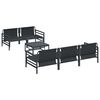 vidaXL Set Divano da Giardino 6 pcs Antracite Acciaio & Tessuto