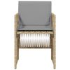 vidaXL Sedie da Giardino con Cuscini 4 pz Beige Misto in Polyrattan
