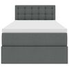vidaXL Letto con contenitore e materasso Grigio scuro 100 x 200 cm