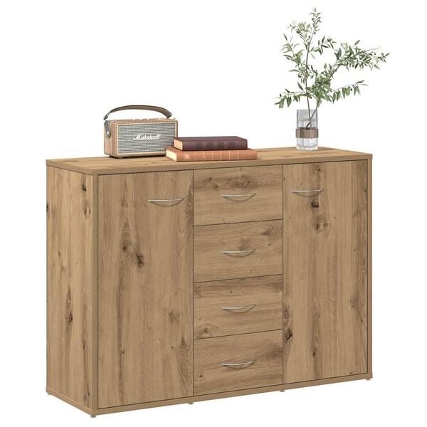 vidaXL Credenza Rovere Artigianale 88x30x64 cm in Legno Multistrato