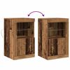 vidaXL Madia LED 2 pcs Legno vecchio 41 x 37 x 67 cm Legno multistrato