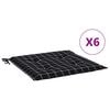 vidaXL Cuscini Sedia 6 pz Motivo a Quadri Nero 40x40x4 cm in Tessuto