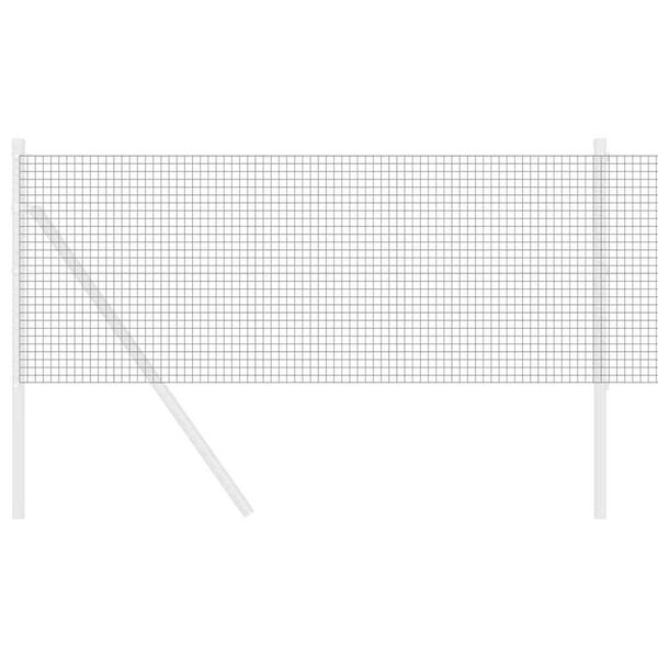 vidaXL Recinzione in Rete Saldato Grigio 0.5 x 100 m Acciaio