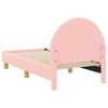 vidaXL Struttura letto per bambini con testata Rosa 70 x 140 cm