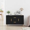 vidaXL Credenza Rovere Nero 100x36x60 cm in Legno Multistrato