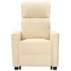 vidaXL Poltrona Alzapersona Massaggiante Crema in Tessuto