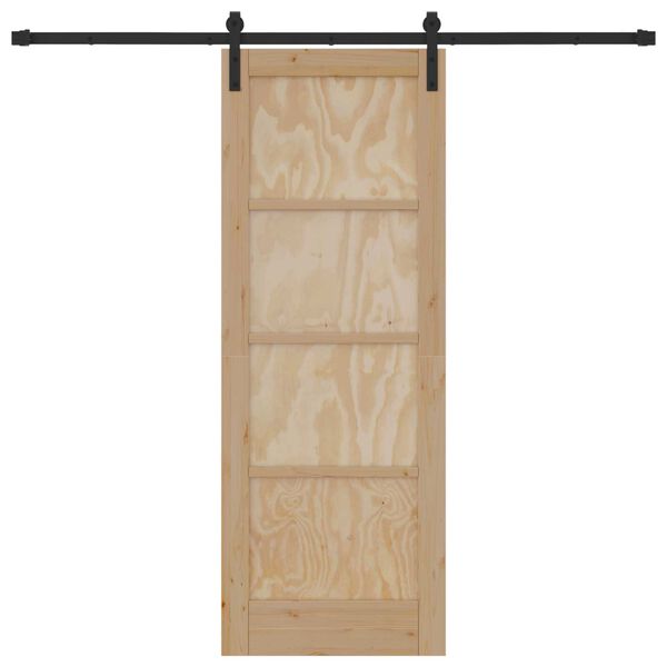 vidaXL Porta scorrevole Marrone 73,5 x 198,5 cm Pino massello