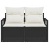 vidaXL Divano da giardino con cuscino 120 x 62 x 69 cm. polyrattan