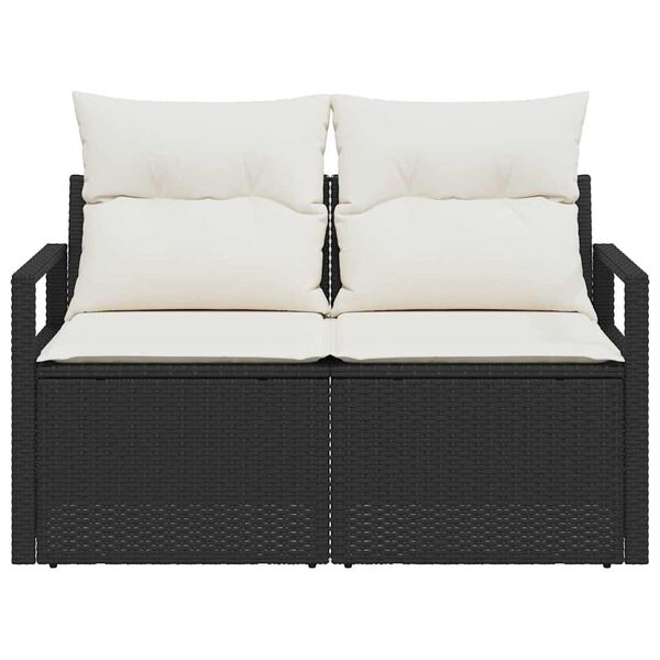 vidaXL Divano da giardino con cuscino 120 x 62 x 69 cm. polyrattan