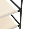 vidaXL Armadietto con 4 Cesti in Tessuto Crema 63x30x71 cm Acciaio