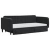 vidaXL Divano Letto Estraibile con Cassetti Nero 90x190 cm in Velluto