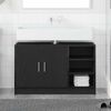vidaXL Mobile da Bagno Rovere Nero 90 x 29 x 55 cm Legno multistrato