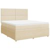 vidaXL Giroletto a Molle con Materasso Crema 180x200 cm in Tessuto