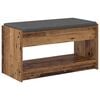 vidaXL Panca per ingresso con cuscino Legno vecchio 83 x 38 x 45 cm
