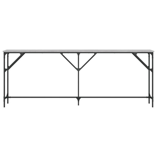 vidaXL Tavolo Consolle Grigio Sonoma 200x29x75 cm in Legno Multistrato