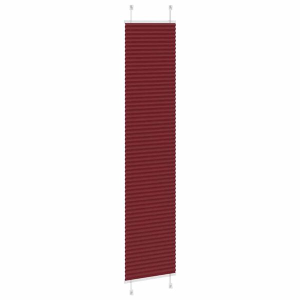 vidaXL Tenda Plissettata Rosso Bordeaux 50x200 cm Larghezza Tessuto