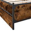 vidaXL Giroletto con Cassetti Rovere Fumo 135x190 cm Legno Multistrato