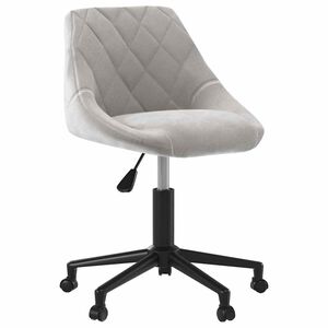 vidaXL Sedia da Ufficio Girevole Grigio Chiaro in Velluto