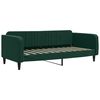 vidaXL Divano Letto Estraibile Cassetti Verde Scuro 90x200cm Velluto