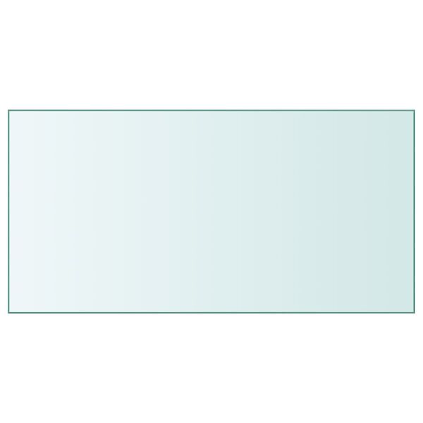 vidaXL Piano Tavolo Trasparente 50x100 cm Vetro Temperato