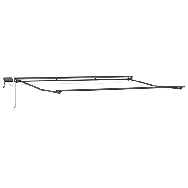 vidaXL Cornice per Tenda Manuale con LED Antracite 4 x 2 m Alluminio