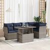 vidaXL Set Divano da Giardino 6pz con Cuscini Grigio Polyrattan Acacia