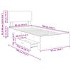 vidaXL Struttura del letto Legno vecchio 90 x 190 cm Legno multistrato