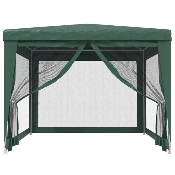 vidaXL Tenda per Feste con 4 Pareti Laterali in Rete Verde 3x4 m HDPE