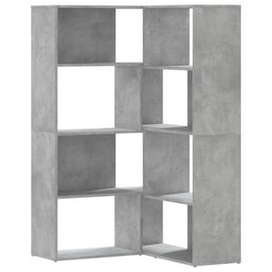 vidaXL Libreria a 4 Ripiani Grigio Cemento 85x85x140 cm in Truciolare