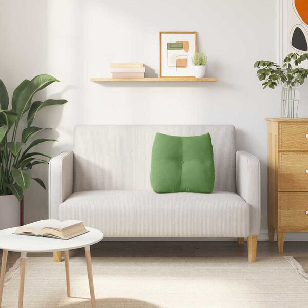 vidaXL Cuscino per Schiena Verde chiaro 45 x 24 x 50 cm Velluto