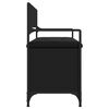 vidaXL Panca Portaoggetti Nera 85,5x42x73,5 cm in Legno Multistrato