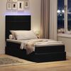 vidaXL Letto con contenitore e LED con led Nero 90 x 200 cm Velluto