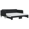 vidaXL Divano Letto Estraibile con Materassi Nero 90x190 cm Velluto