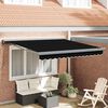 vidaXL Tenda da Sole Nero 350 x 250 x 165 cm Poliestere e Alluminio
