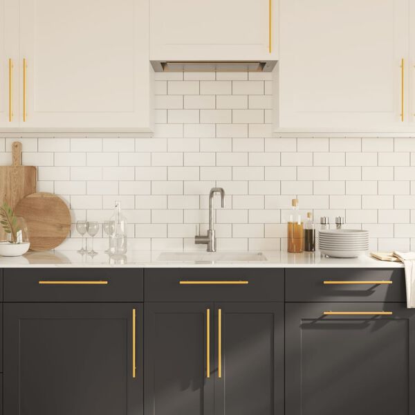 vidaXL Maniglie per Mobili 10 pz Oro 224 mm in Acciaio Inox