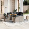 vidaXL Set Divano da Giardino 9 pz con Cuscini Grigio in Polyrattan