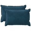 vidaXL Cuscino con cuscino HOUTEN 2 pz Blu Velluto