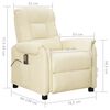 vidaXL Poltrona Alzapersona Massaggiante Crema in Similpelle