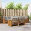 vidaXL Set di divani da esterno 7 pcs Grigio Naturale e Chiaro