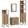 vidaXL Set di mobili per il bagno 4 pcs Marrone Legno multistrato