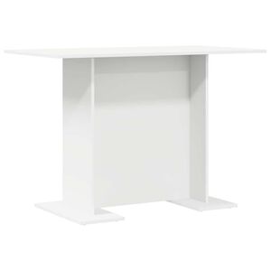 vidaXL Tavolo da pranzo Bianco 110 x 60 x 75 cm Legno multistrato