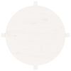vidaXL Tavolino da Salotto Bianco &Oslash; 62,5x45 cm Legno Massello di Pino