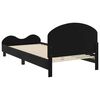 vidaXL Struttura letto bambini con testata Nero 90 x 200 cm Velluto