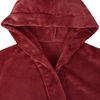 vidaXL Accappatoio con Cappuccio Rosso Bordeaux xxxl Flanella