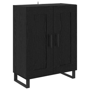 vidaXL Credenza Rovere Nero 69,5 x 34 x 90 cm