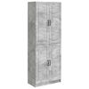 vidaXL Set di armadi 2 pz Grigio Cemento Legno ingegnerizzato