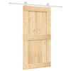 vidaXL Porta Scorrevole con Set Hardware 100x210cm Legno Massello Pino